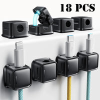 Magnetic Self-Adhesive Cable Management Clips for Efficient USB and Wire Organization