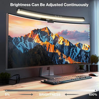 Curved RGB Backlit Monitor Light Bar with Adjustable Color Temperature and Smooth Brightness Control